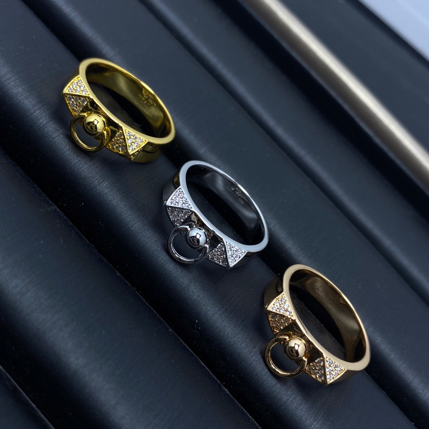 Hermès Rings New Pagoda Diamond Couple Rings