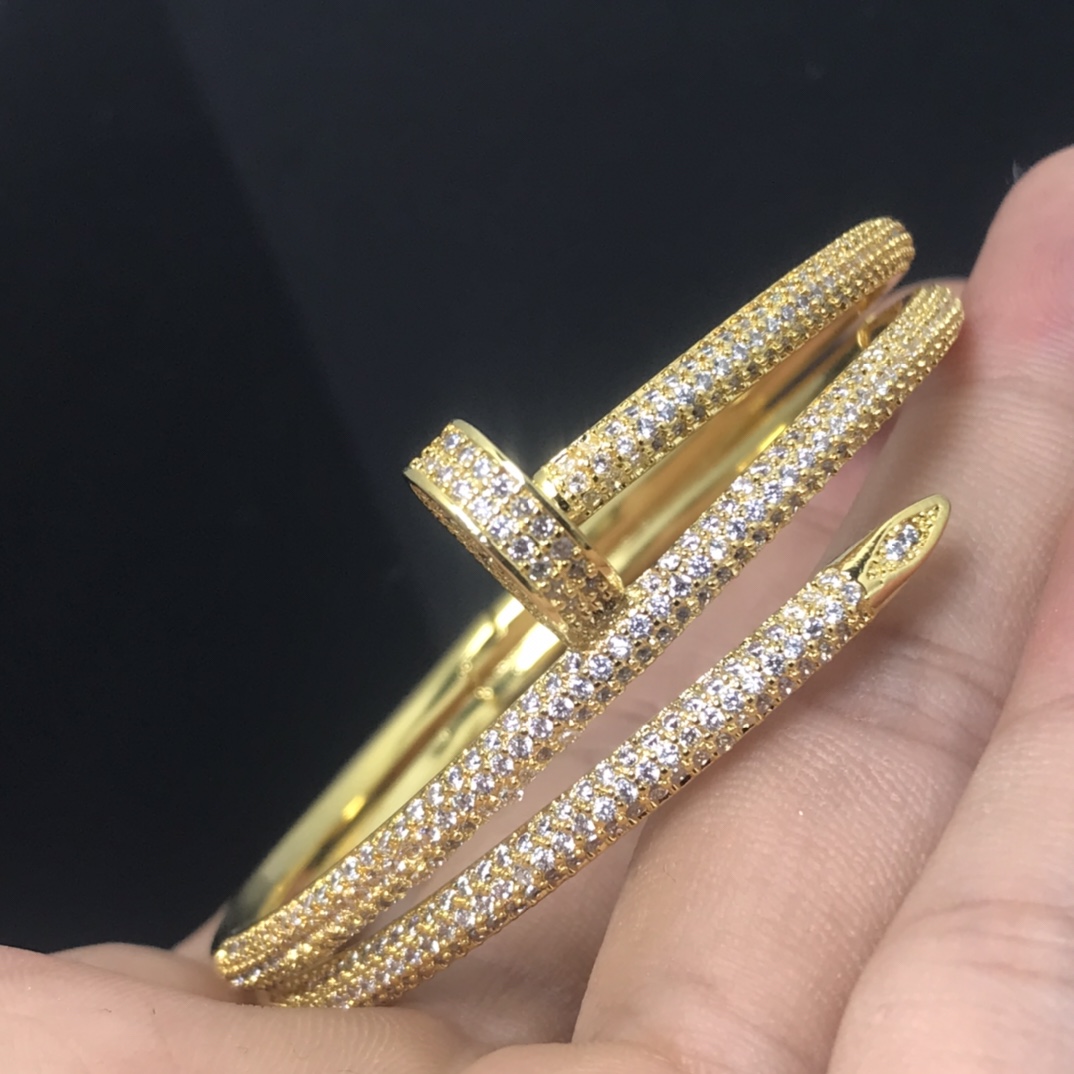Cartier Bracelet New three-ring full diamond nail bracelet