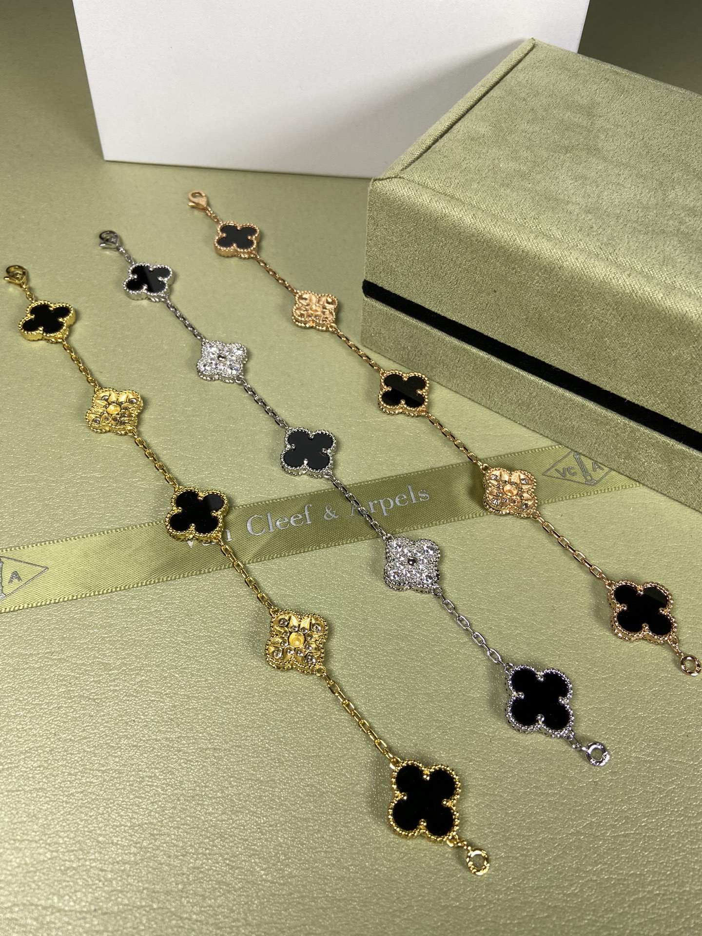 Van Cleef & Arpels Black Onyx Alhambra Bracelet