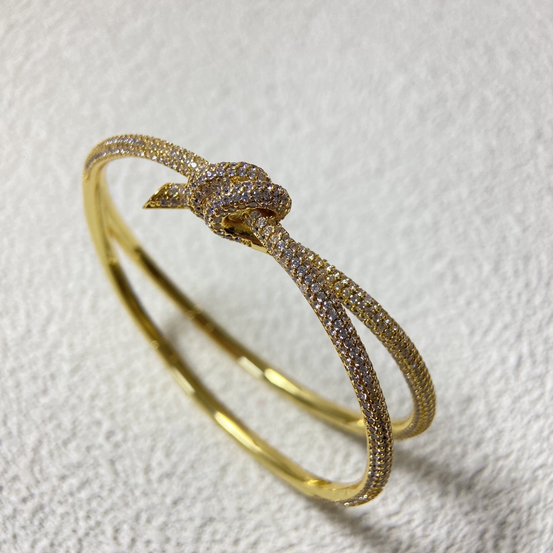 Tiffany Bracelet New full diamond twisted rope bracelet