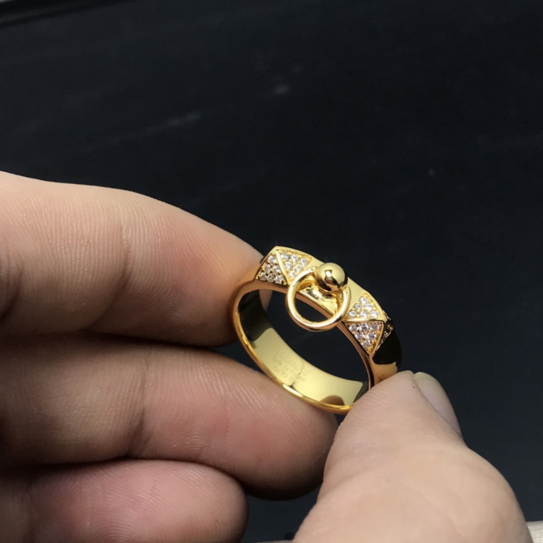 Hermès Rings New Pagoda Diamond Couple Rings