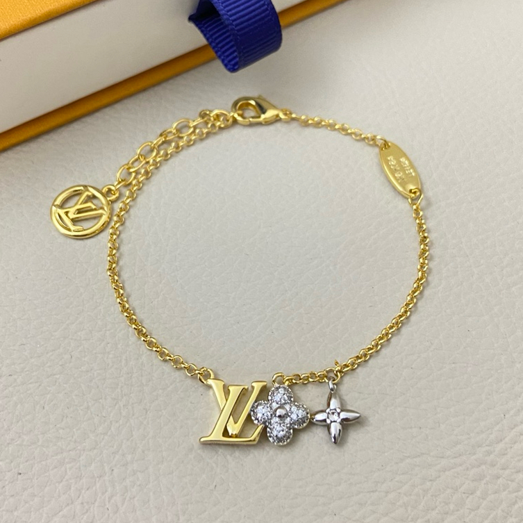 LV bracelet color split star letter bracelet