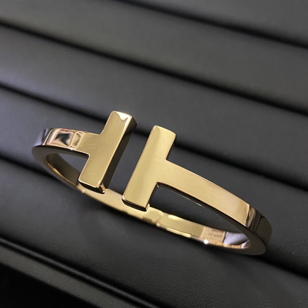 Tiffany Bracelet New Diamond-set Diamond-Free Double T Bracelet