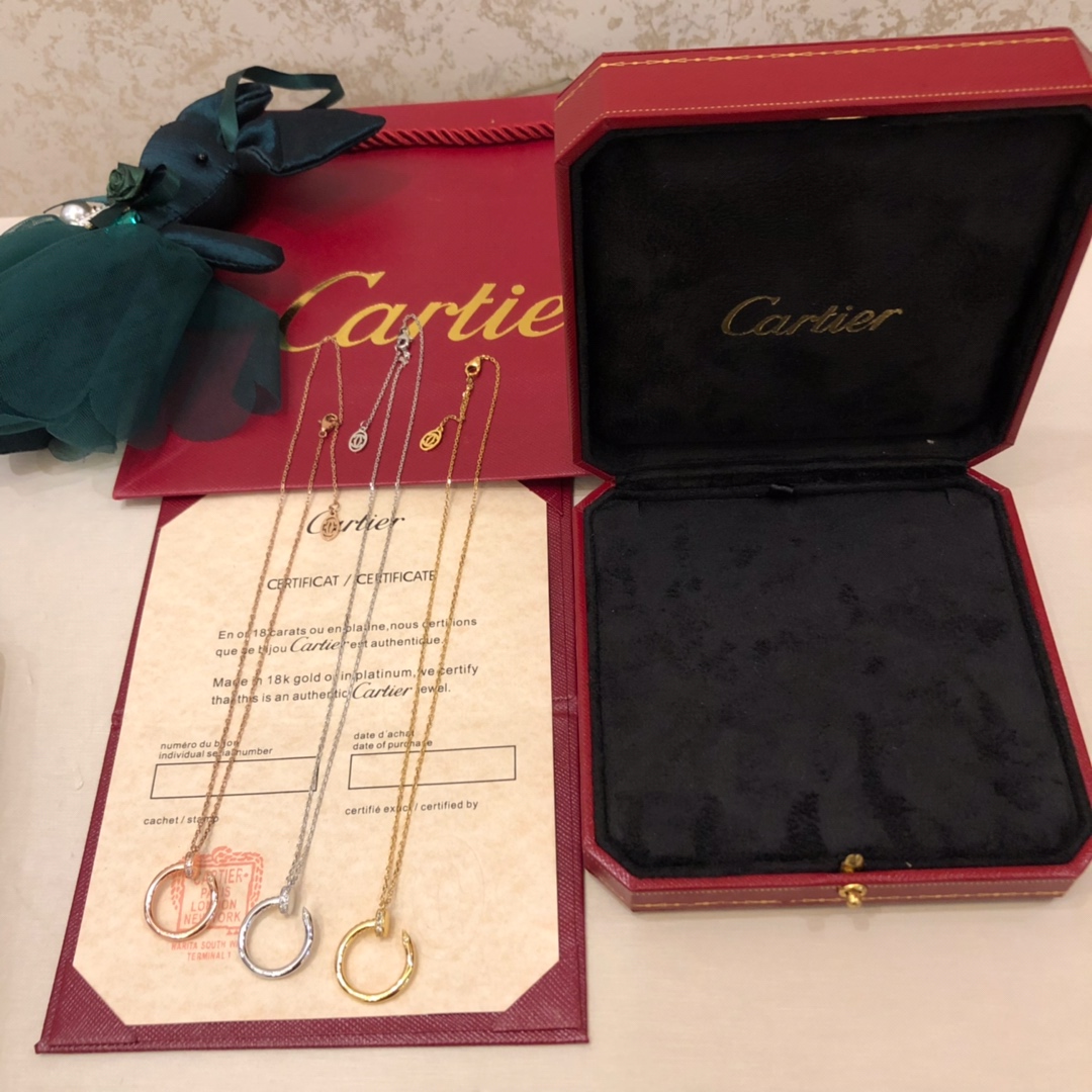 Cartier nail necklace plated with 18K gold