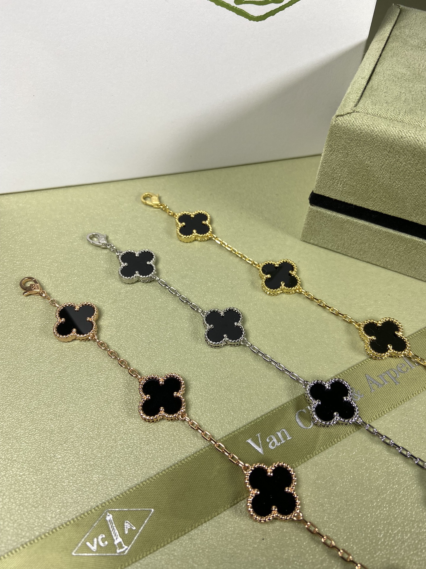 Van Cleef & Arpels Black Onyx Alhambra Bracelet