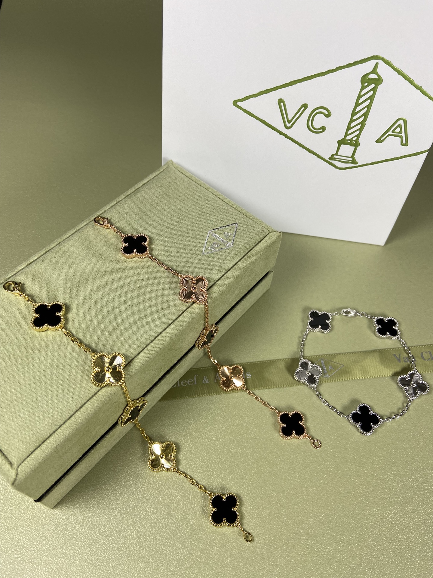 Van Cleef & Arpels Black Onyx Alhambra Bracelet