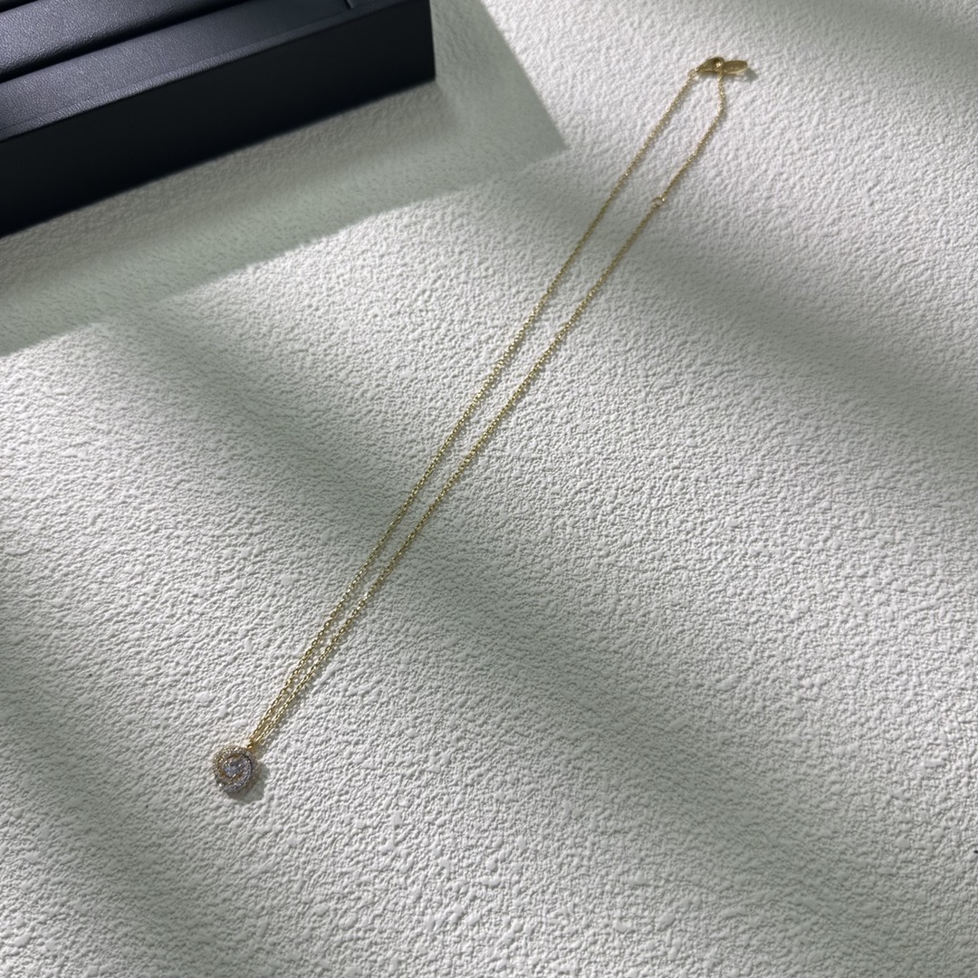 Cartier necklace Three-color three-ring diamond center diamond necklace