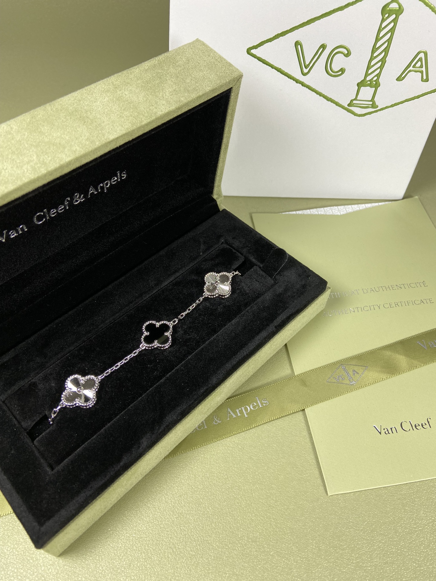 Van Cleef & Arpels Black Onyx Alhambra Bracelet