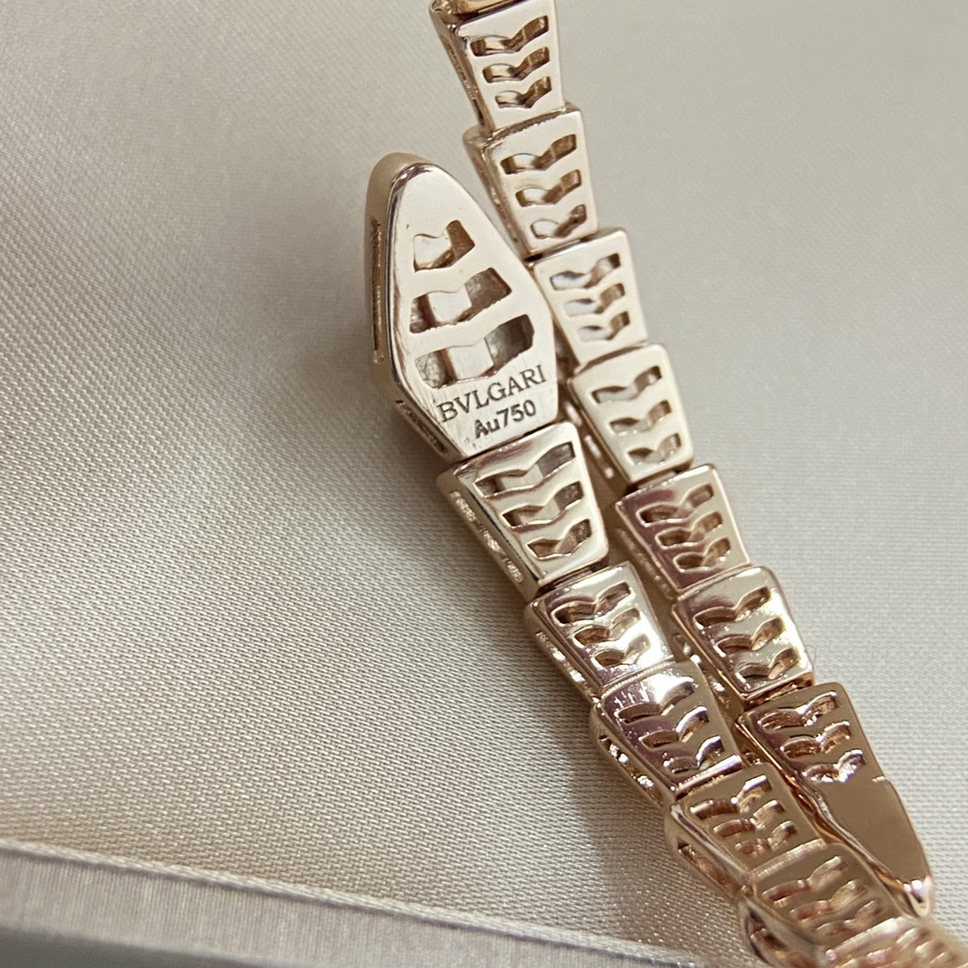 Bulgari Bracelet New pink diamond snake bracelet