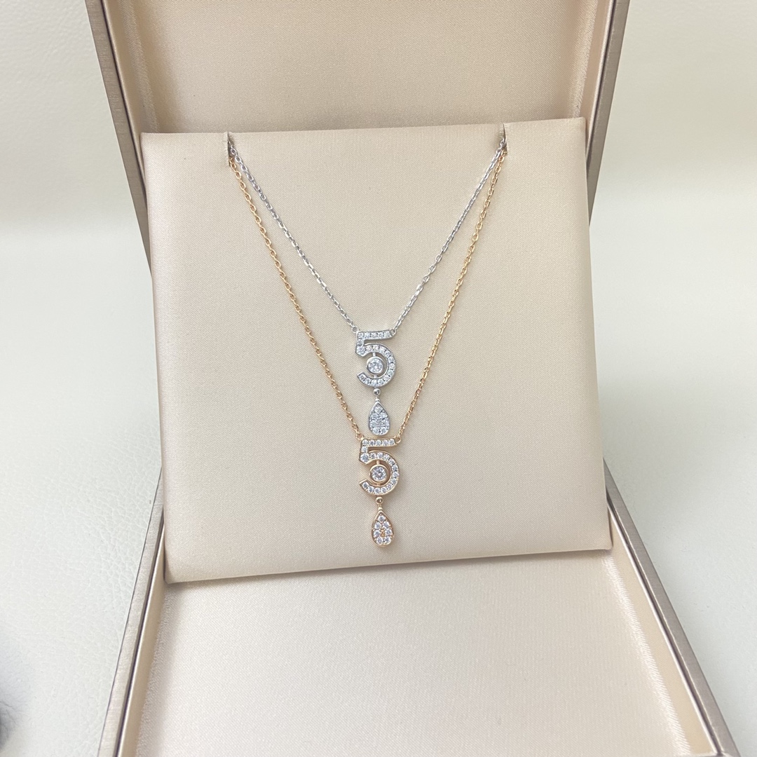 Chanel necklace New full diamond figure 5 necklace