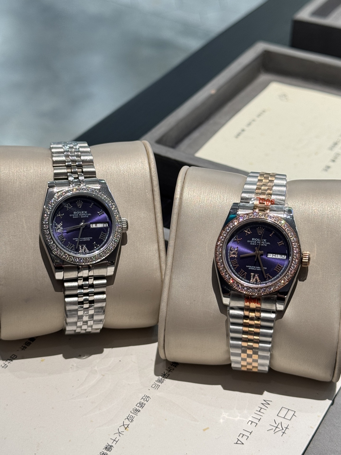 The Rolex Datejust classic women's solid steel with original press-buckle imported movement