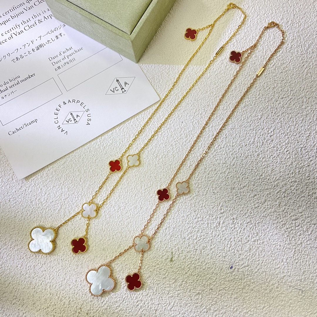 Van Cleef & Arpels 6 four-leaf clover necklace