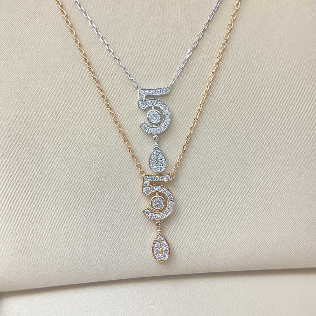 Chanel necklace New full diamond figure 5 necklace