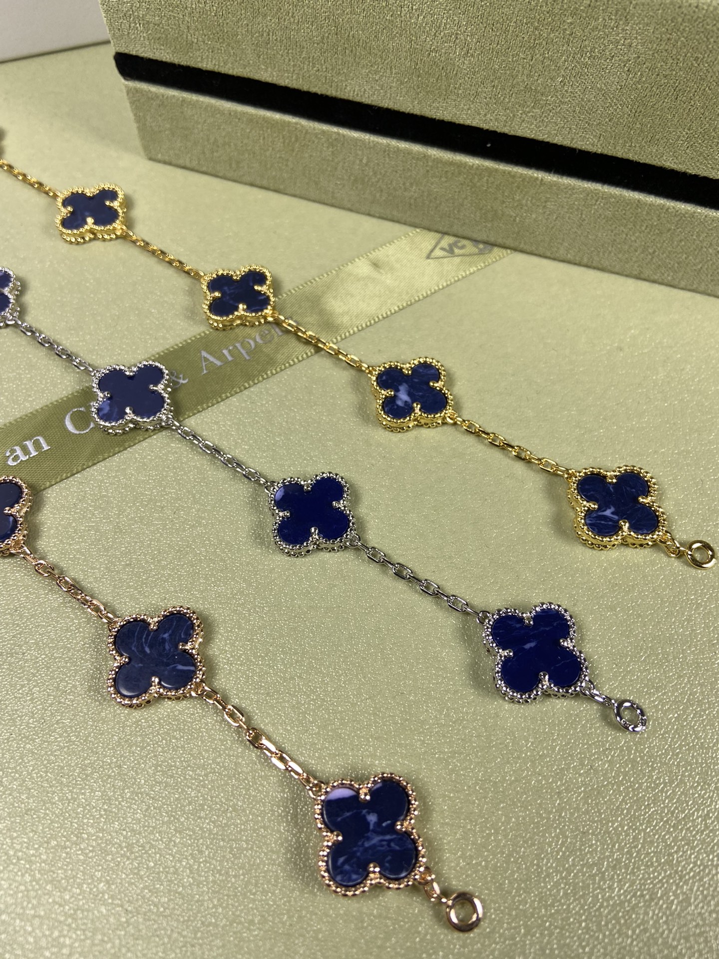Van Cleef & Arpels Peter blue four-leaf clover bracelet