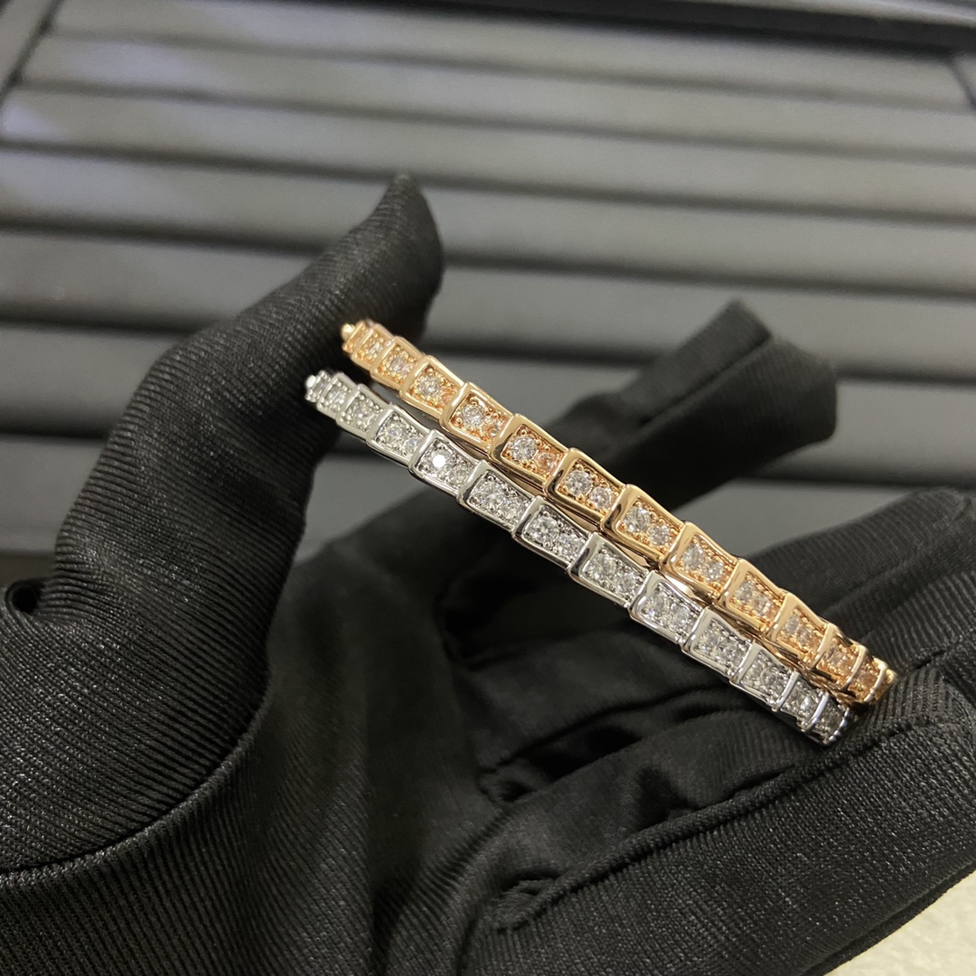 Bulgari bracelet New snake bone full diamond bracelet