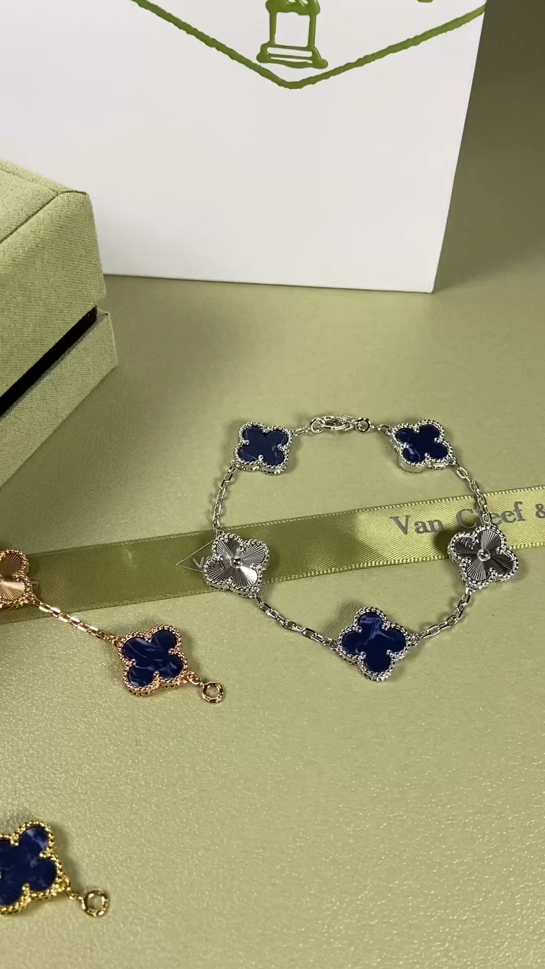 Van Cleef & Arpels Peter blue four-leaf clover bracelet