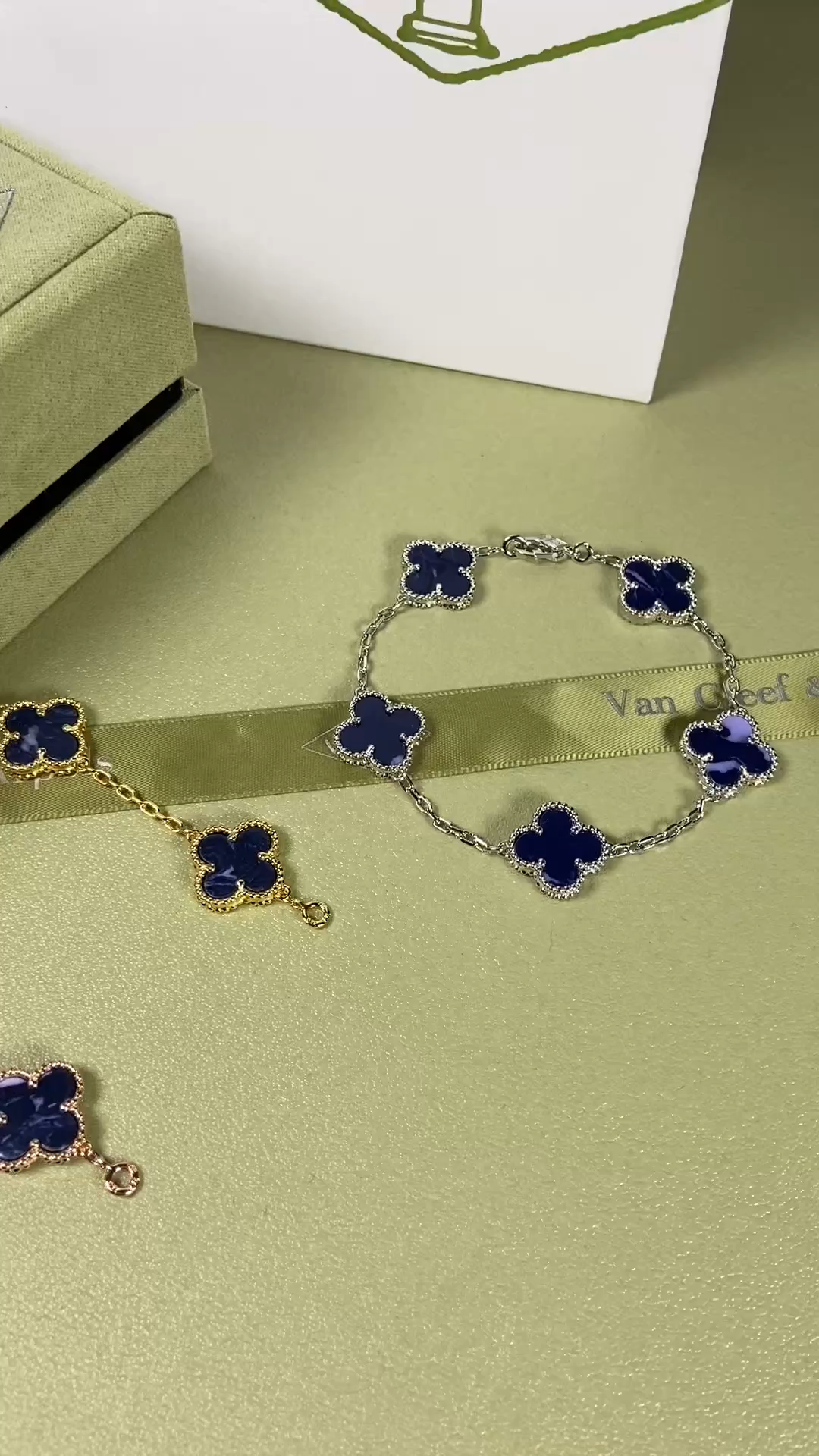 Van Cleef & Arpels Peter blue four-leaf clover bracelet