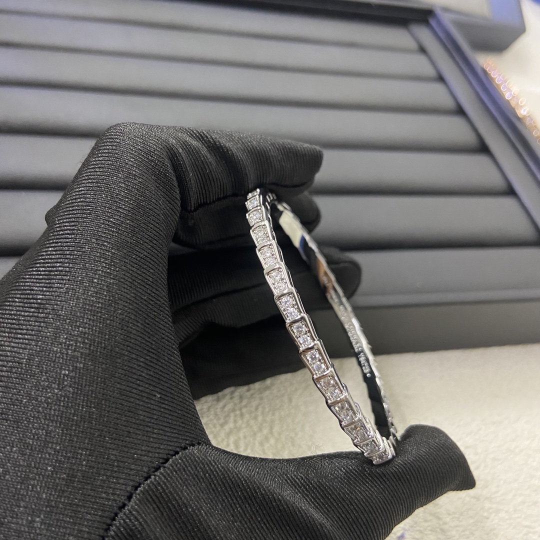 Bulgari bracelet New snake bone full diamond bracelet
