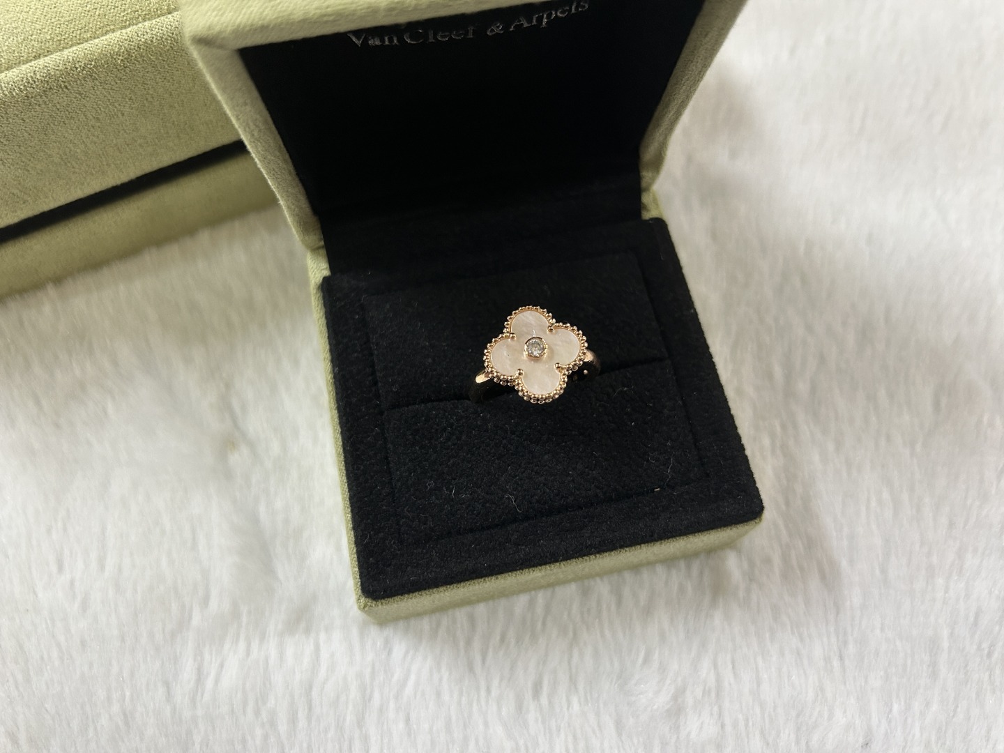 Van Cleef & Arpels White Mother-of-Pearl Ring