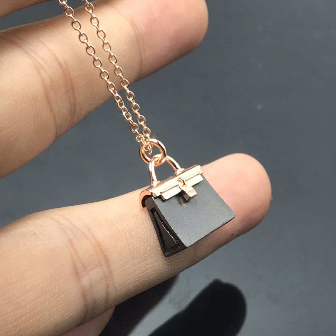 Hermes necklace New Black Warrior Bag Necklace
