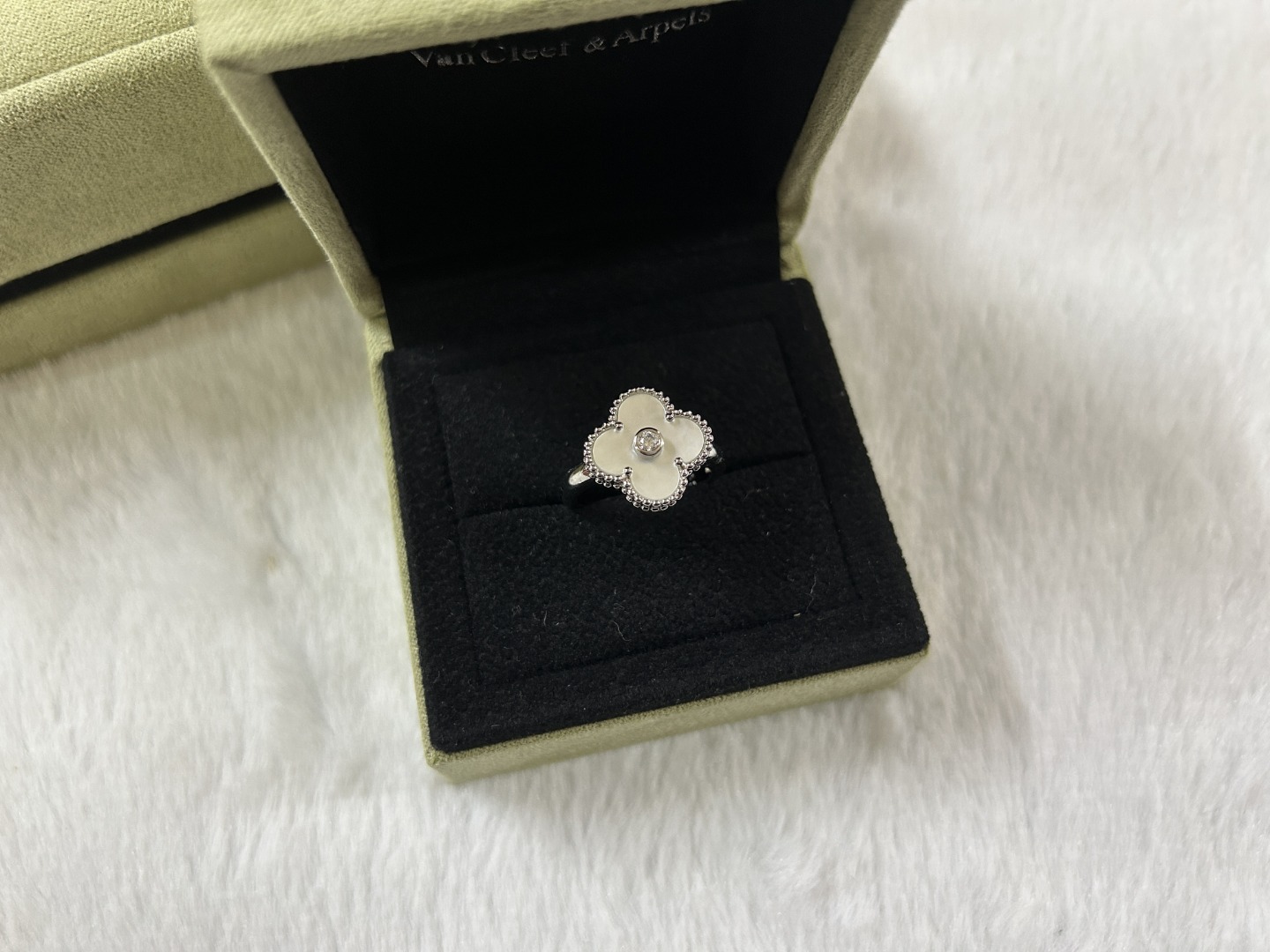 Van Cleef & Arpels White Mother-of-Pearl Ring