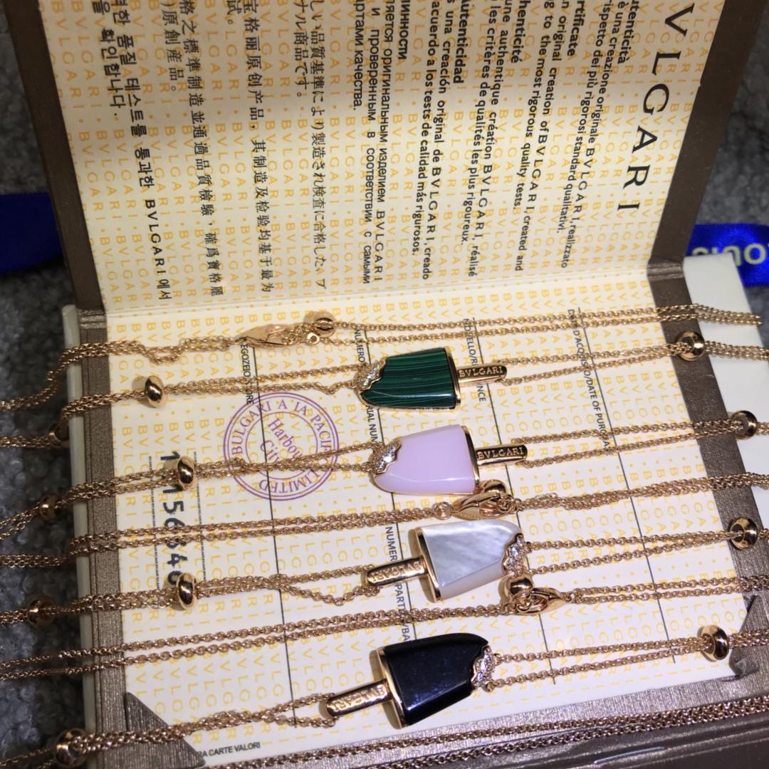 Bulgari necklace New double ice cream necklace