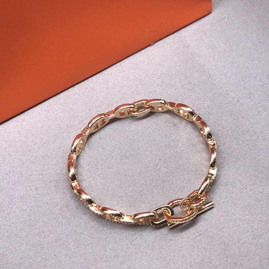 Hermes Bracelet Hermes Bracelet New Pig's Nose Full Diamond Bracelet