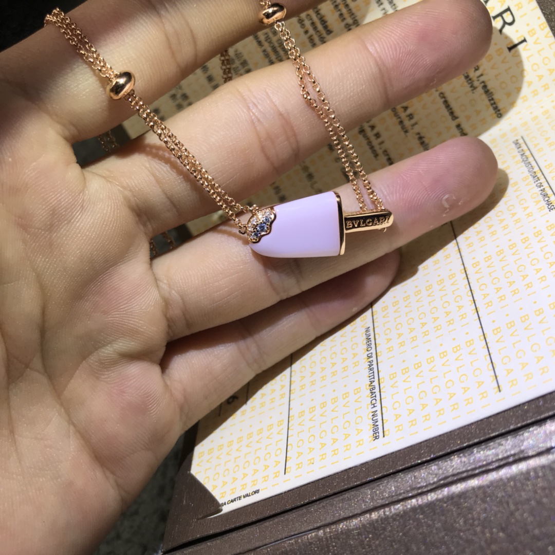 Bulgari necklace New double ice cream necklace