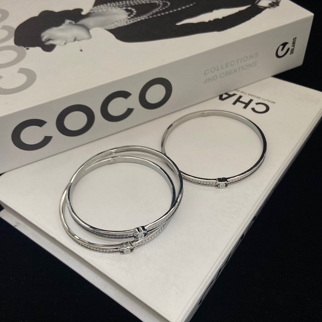 Chanel Double C snake bone three-ring bracelet 2 colors (set of 3)