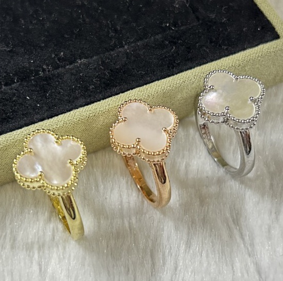 Van Cleef & Arpels White Mother-of-Pearl Ring