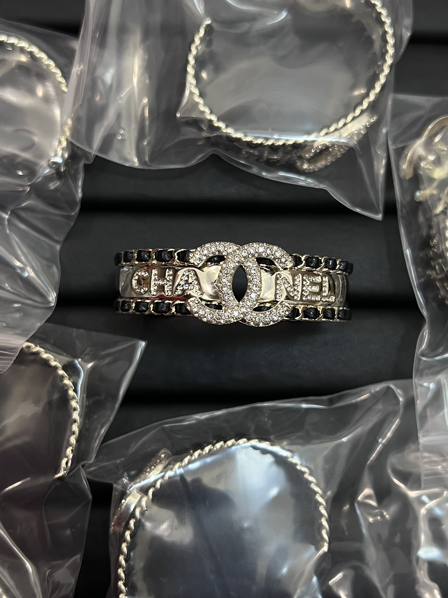 Chanel's new double C leather bracelet