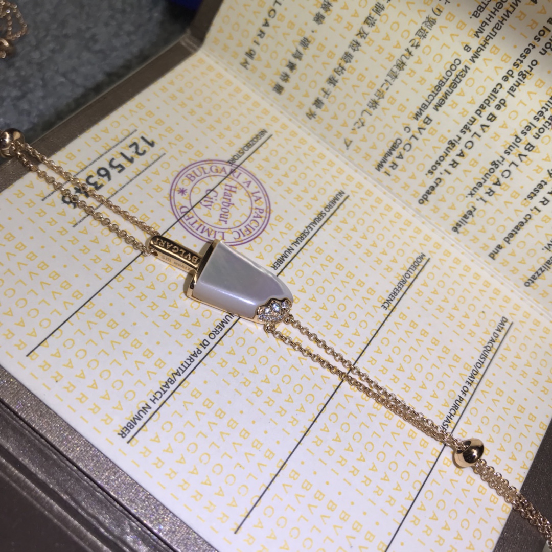 Bulgari necklace New double ice cream necklace