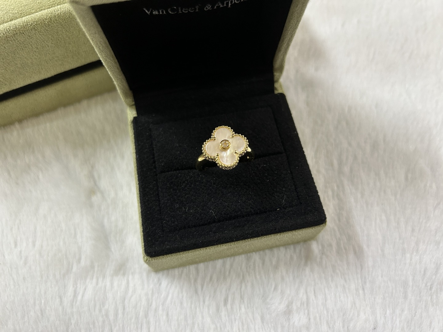 Van Cleef & Arpels White Mother-of-Pearl Ring