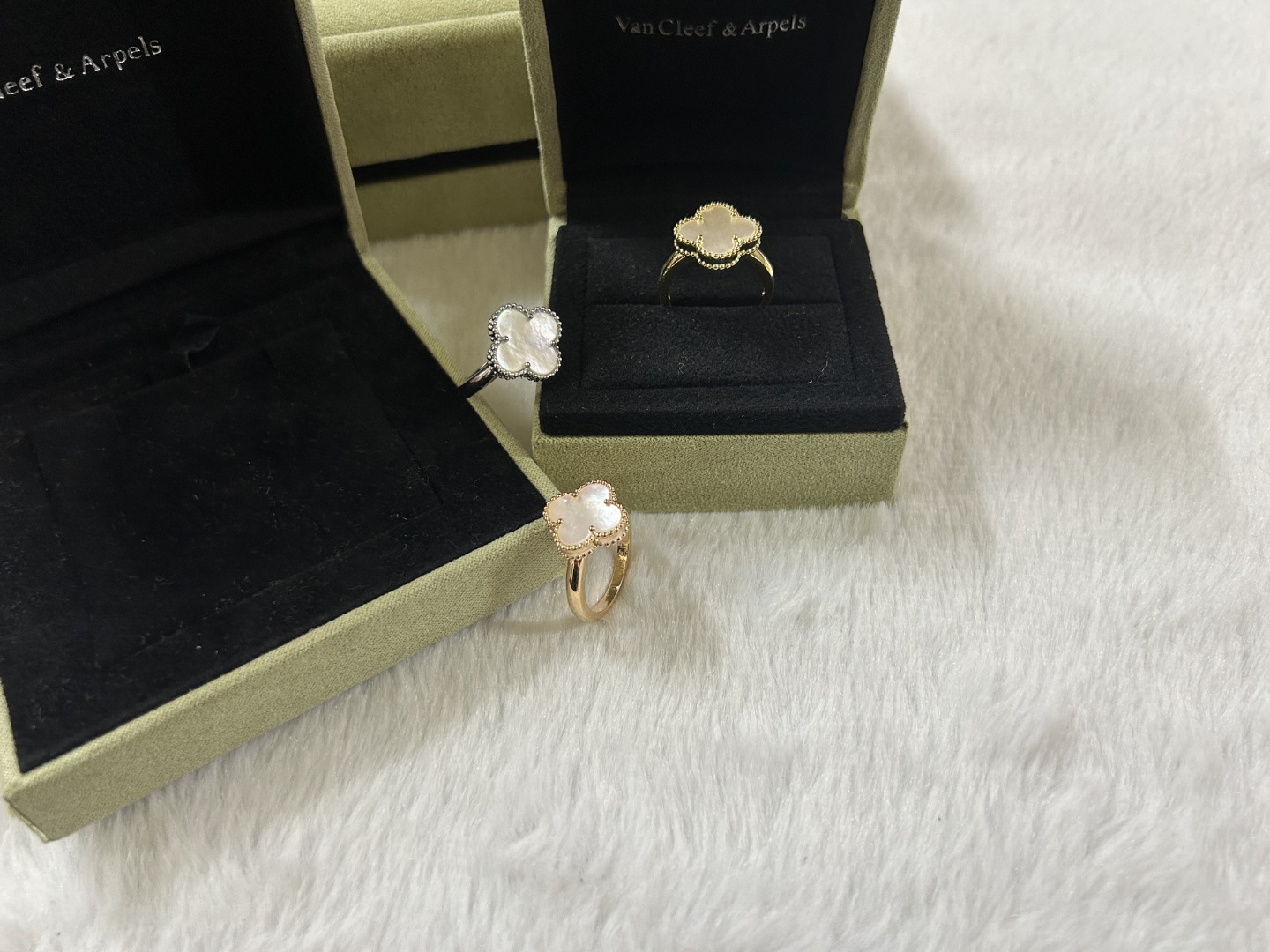 Van Cleef & Arpels White Mother-of-Pearl Ring