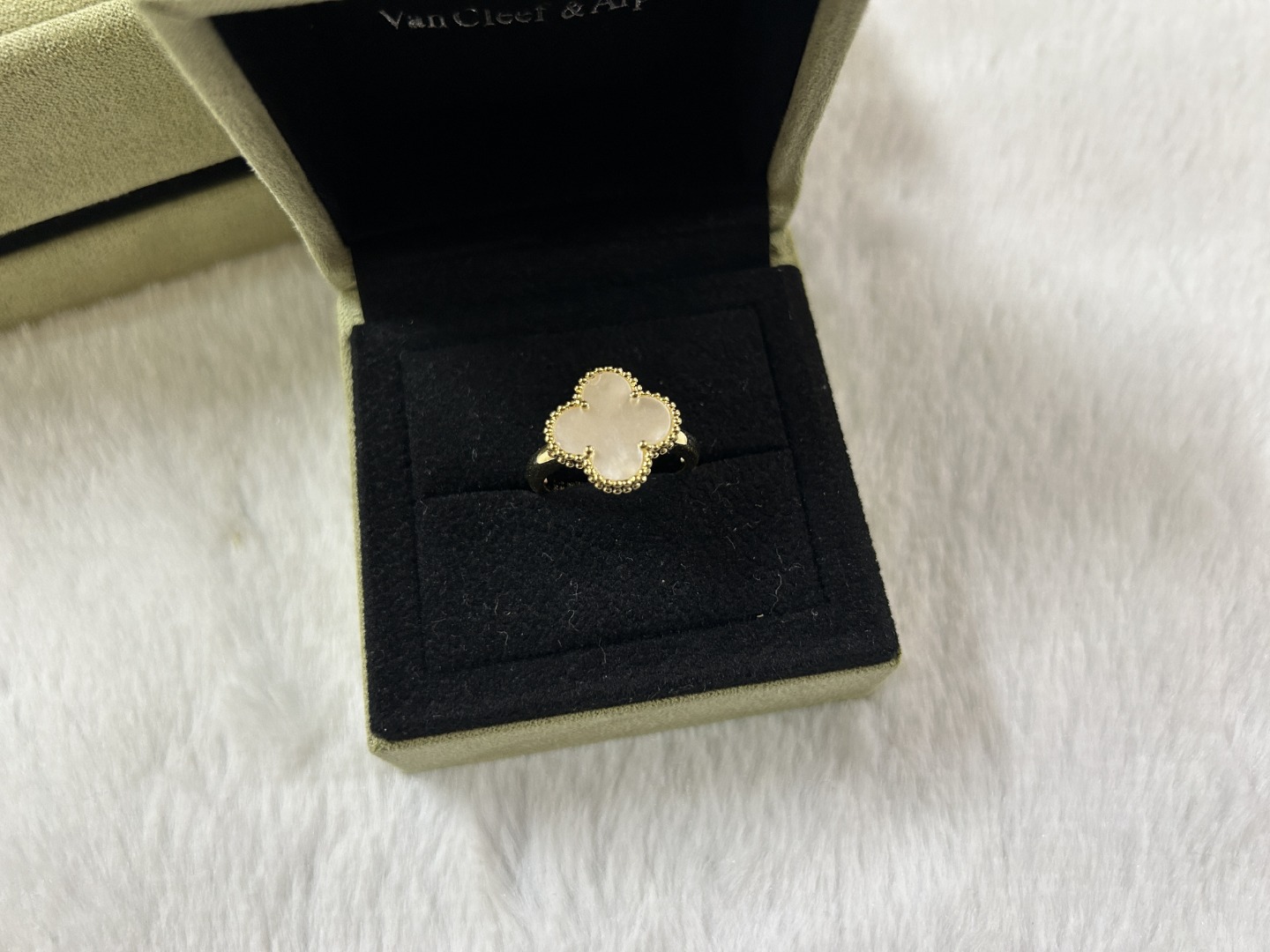 Van Cleef & Arpels White Mother-of-Pearl Ring