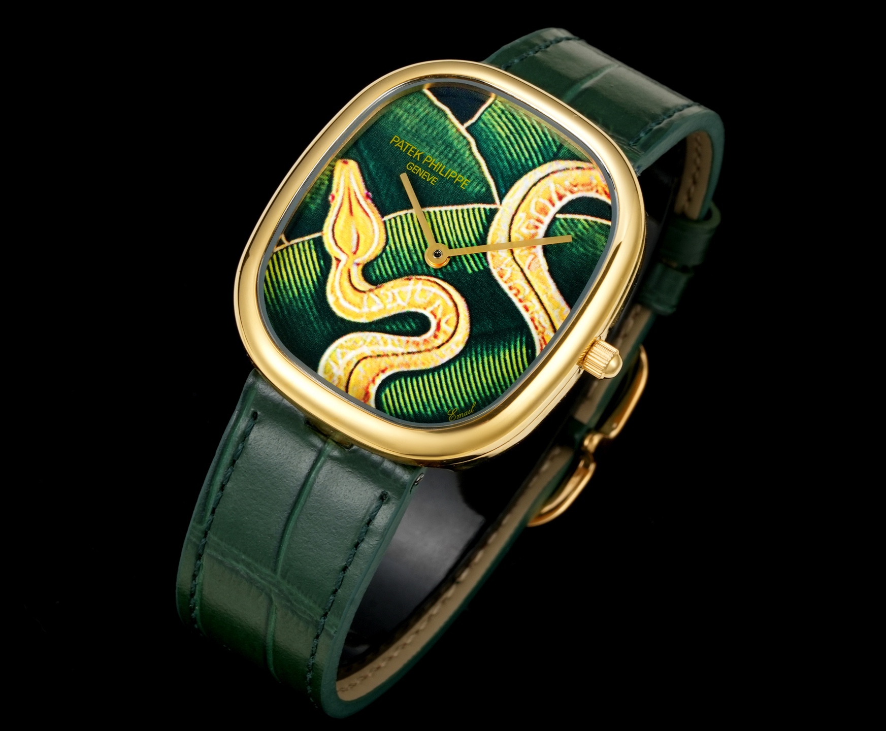 The Year of the Snake is a limited edition of Patek Philippe's first Golden Ellipse, with no hour scale