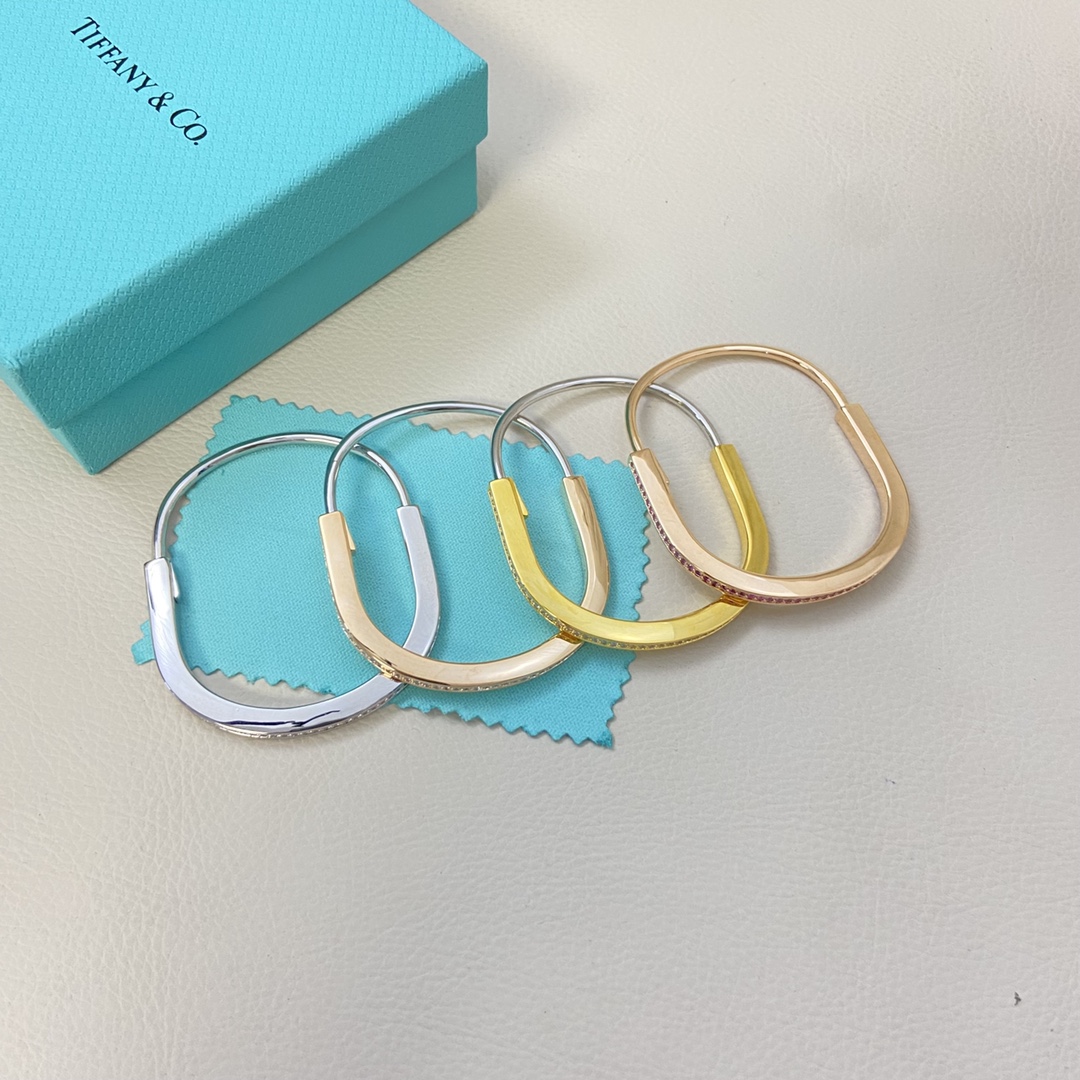 Tiffany Bracelet New Half Diamond U Lock Bracelet