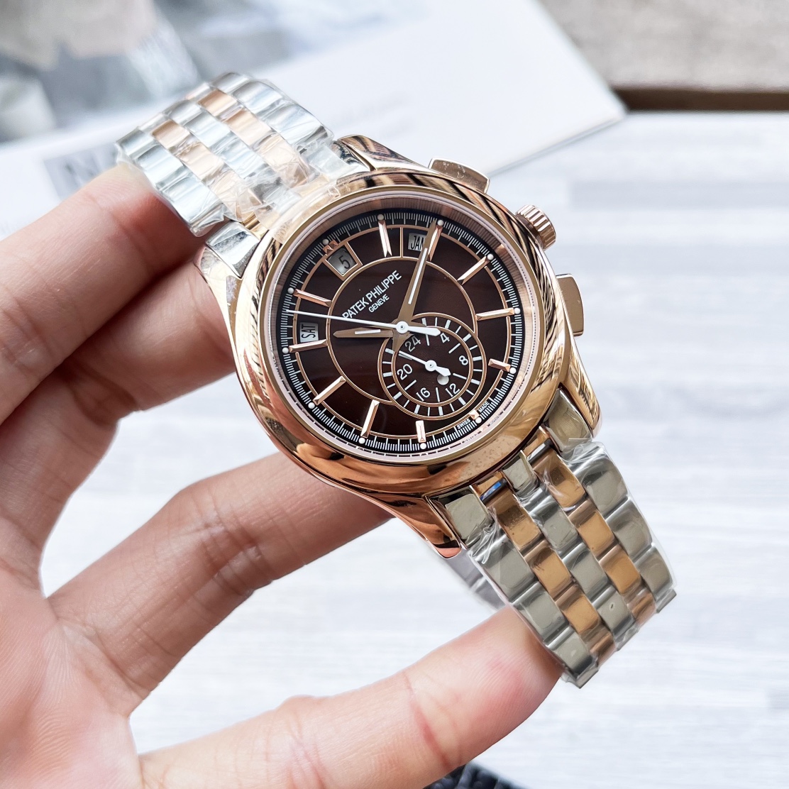 Patek Philippe boutique men's watch, finely crafted, tourbillon