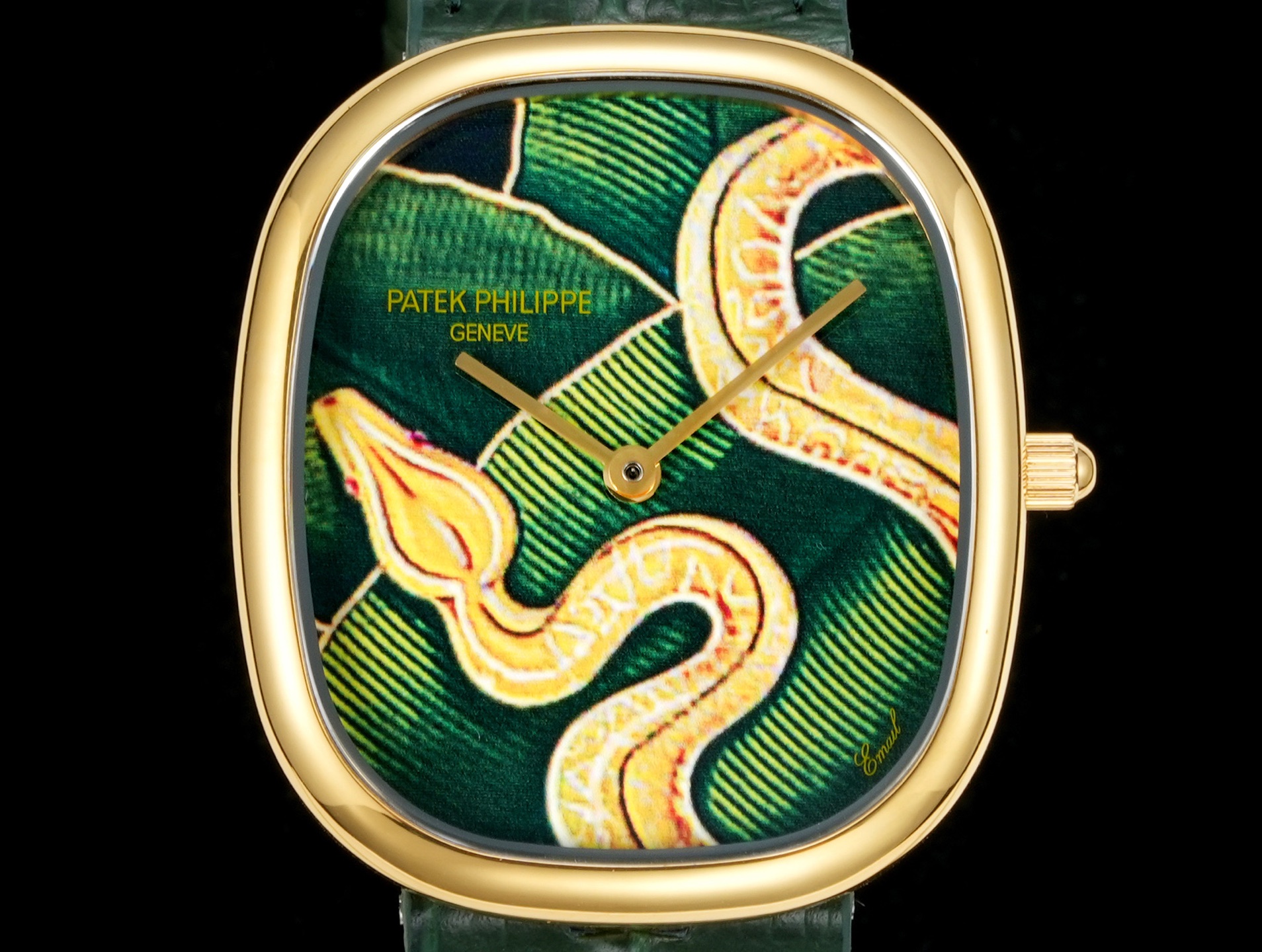 The Year of the Snake is a limited edition of Patek Philippe's first Golden Ellipse, with no hour scale