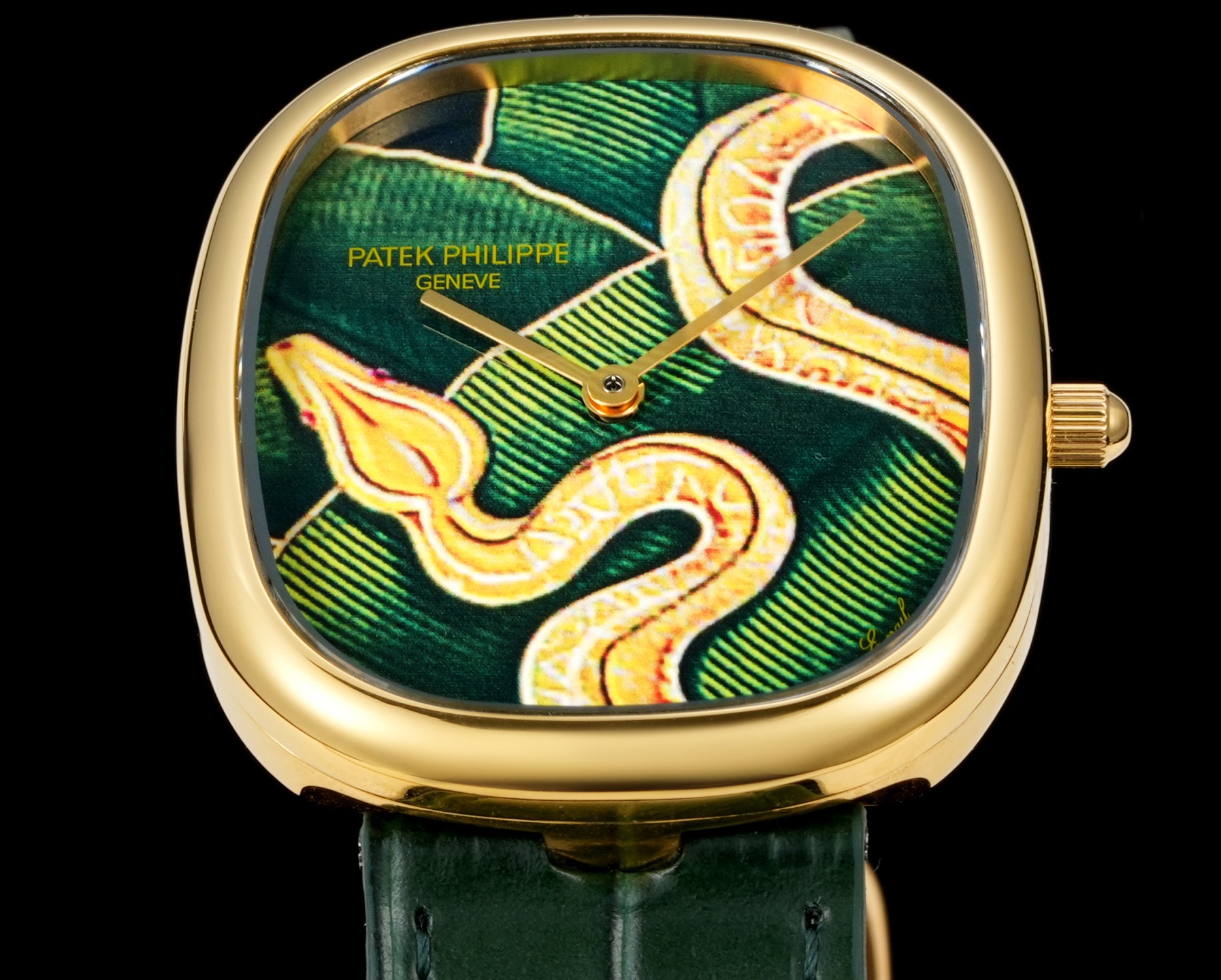 The Year of the Snake is a limited edition of Patek Philippe's first Golden Ellipse, with no hour scale