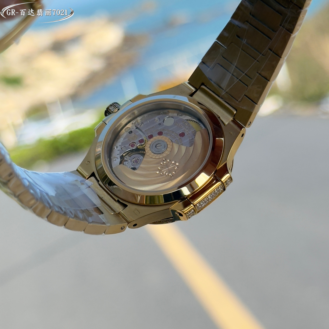 A classic timepiece, the Patek Philippe Women's Nautilus 7021 Full Diamond Limited Edition