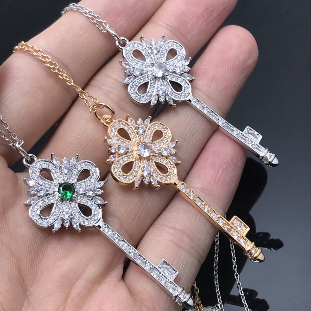 Tiffany Necklace Snowflake Key Necklace