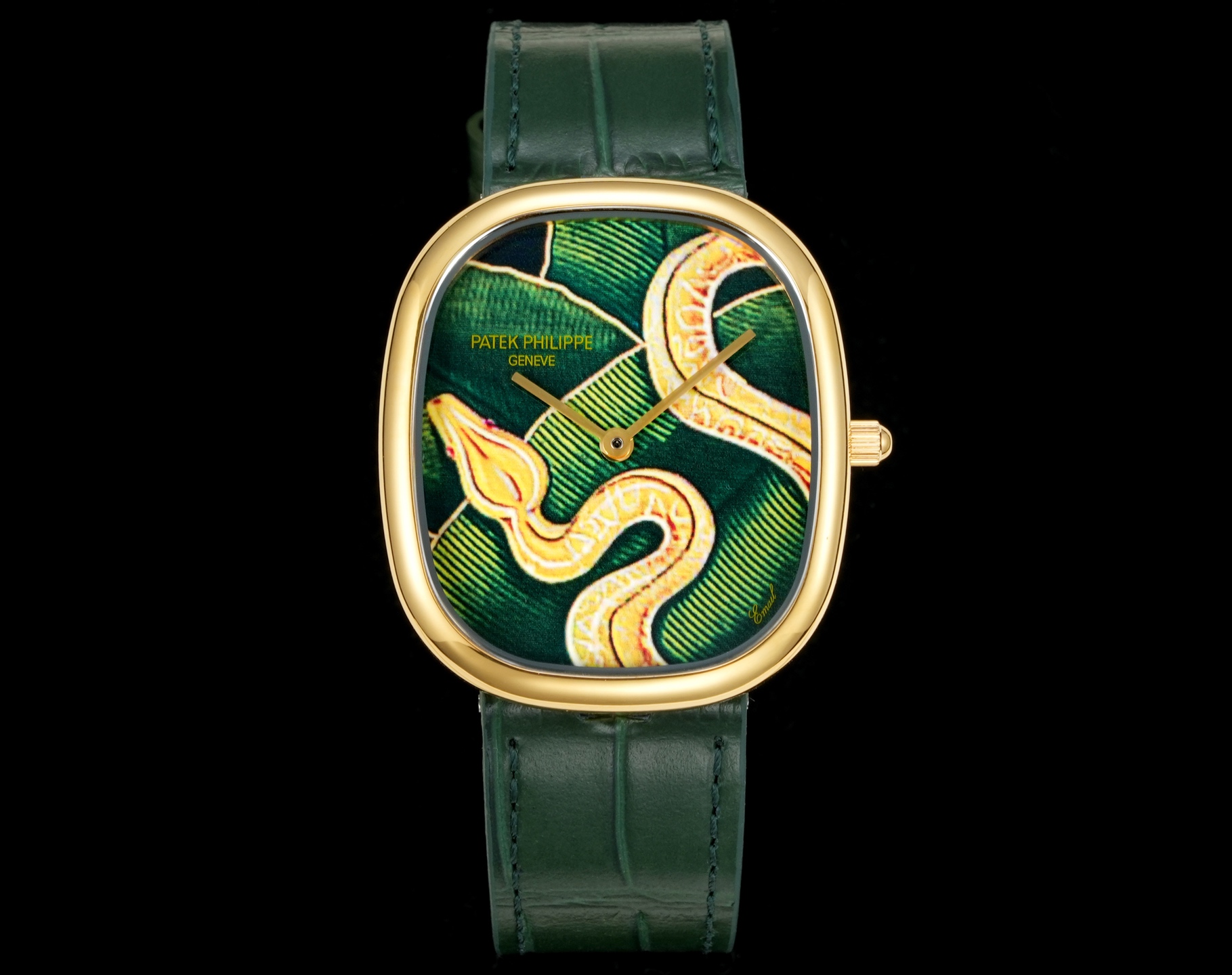 The Year of the Snake is a limited edition of Patek Philippe's first Golden Ellipse, with no hour scale