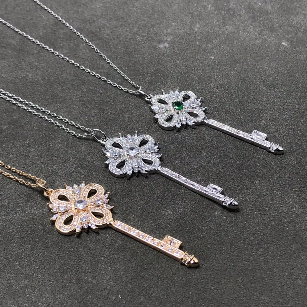 Tiffany Necklace Snowflake Key Necklace