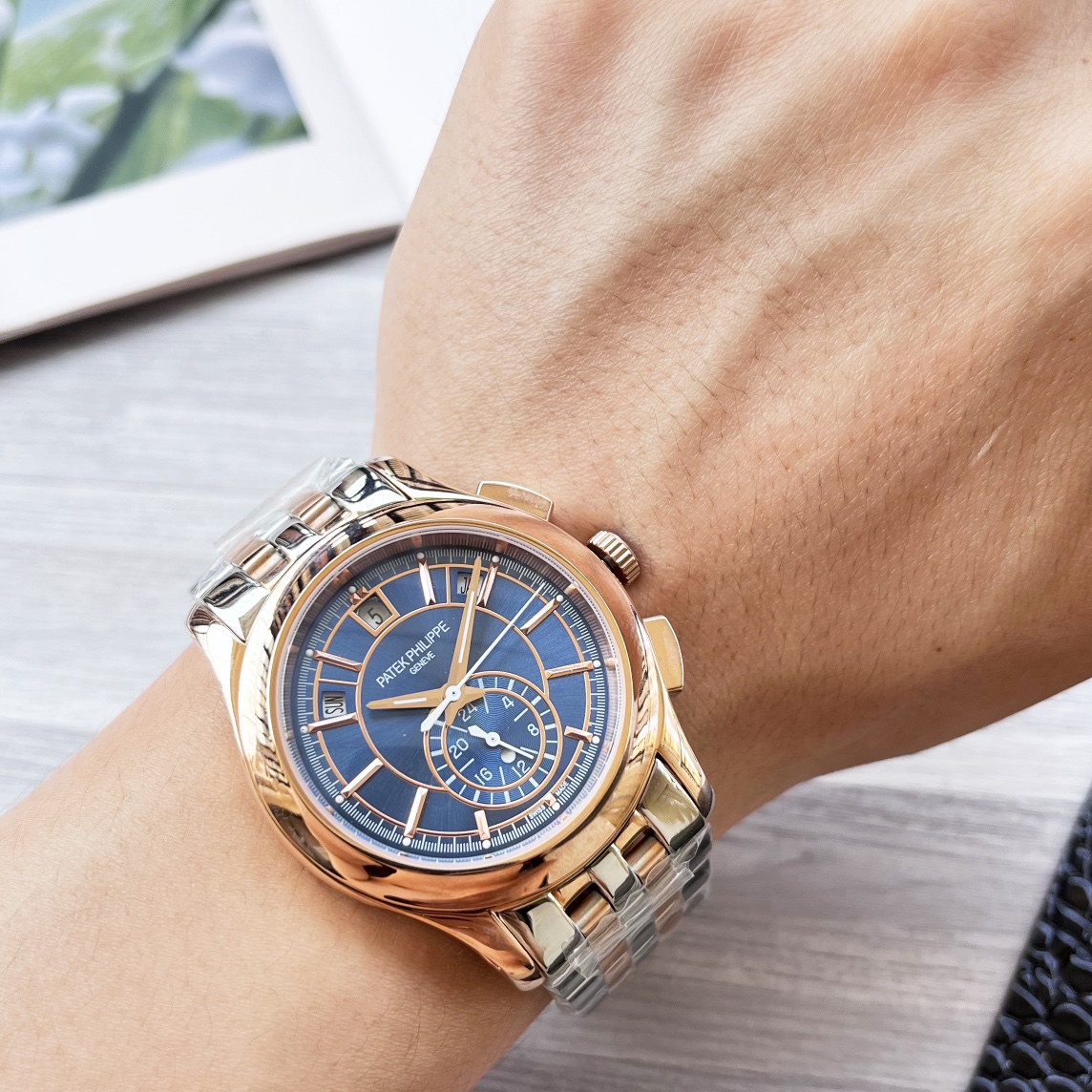 Patek Philippe boutique men's watch, finely crafted, tourbillon