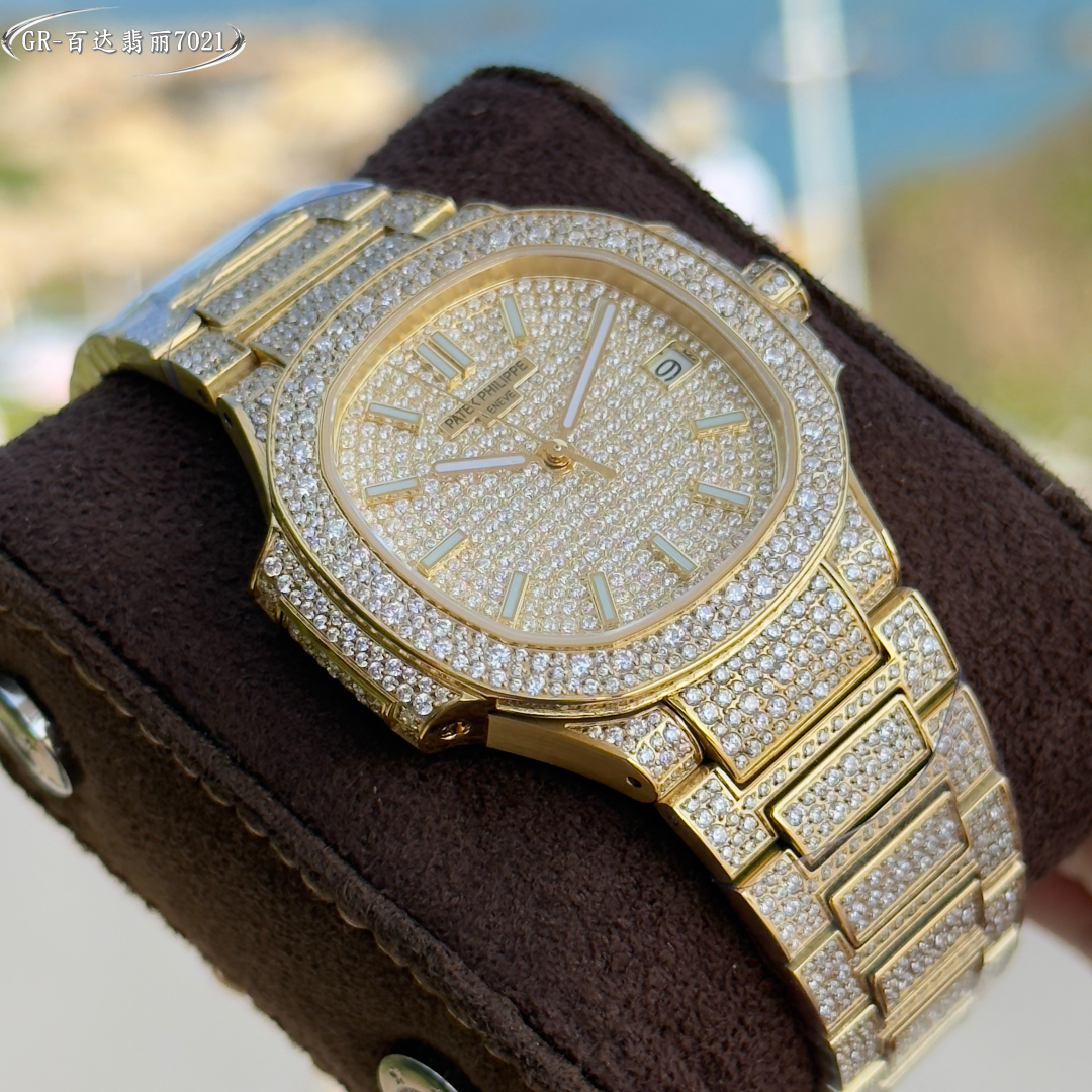 A classic timepiece, the Patek Philippe Women's Nautilus 7021 Full Diamond Limited Edition