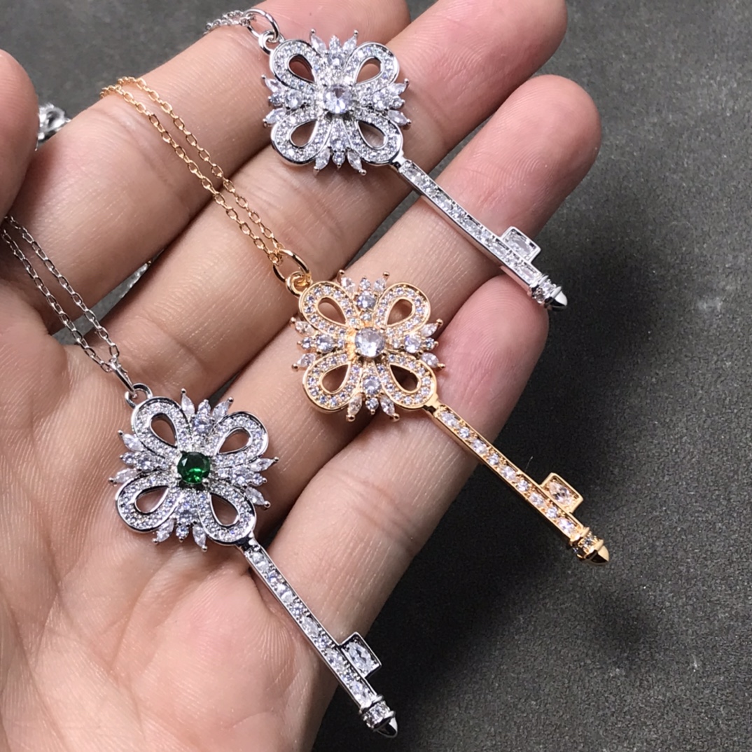 Tiffany Necklace Snowflake Key Necklace