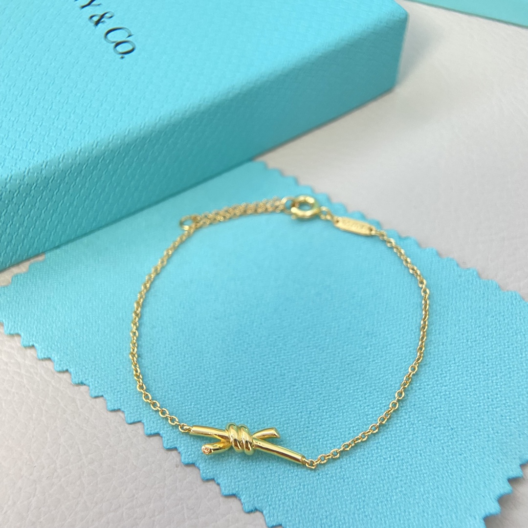 Tiffany Bracelet New mini glossy twisted rope bracelet