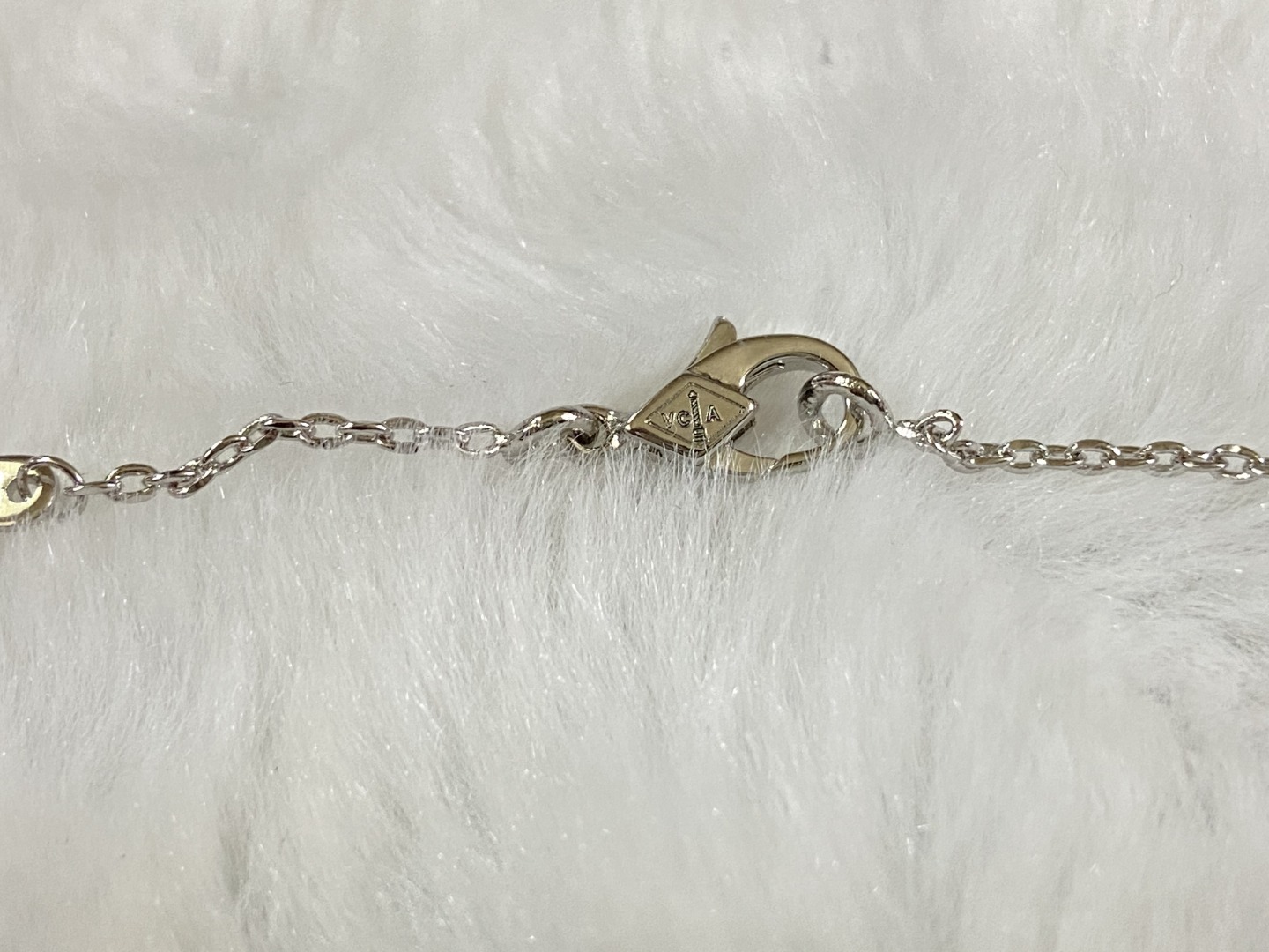 VCA Van Cleef & Arpels 10-Flower Full Diamond Necklace White Gold Rose Gold Yellow Gold