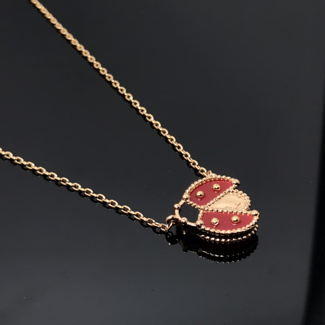 Van Cleef & Arpels Necklace New Winged Ladybug Necklace